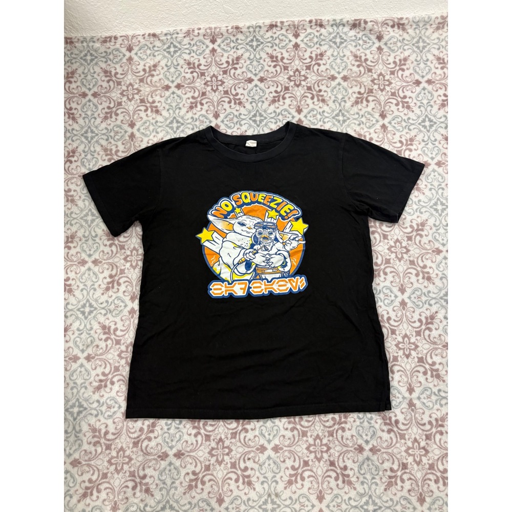 Star Wars No Squeezie Grogu Babu Frik Graphic T-Shirt Black Medium